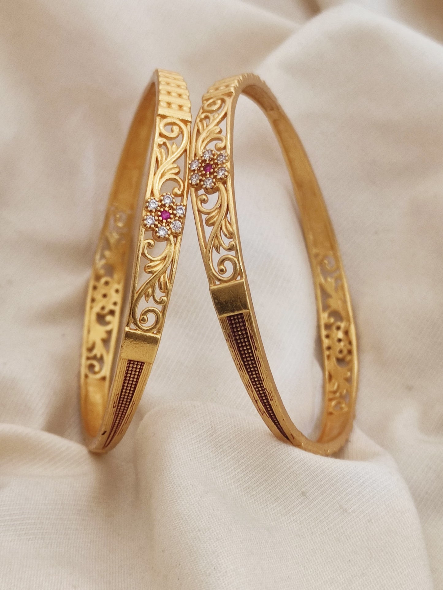 Beautiful ruby design bangles pack of 2